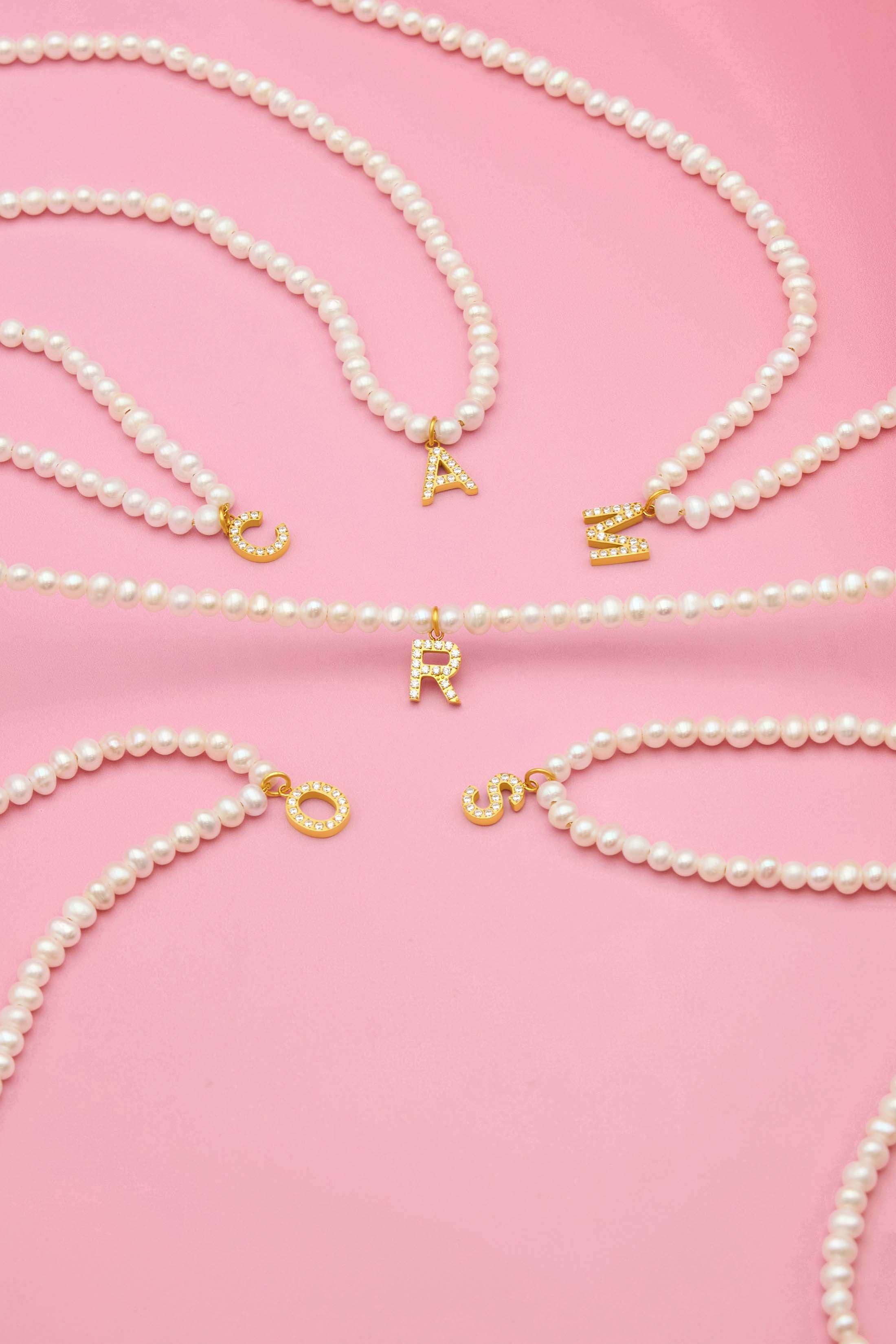 Initial Freshwater Pearl Necklace