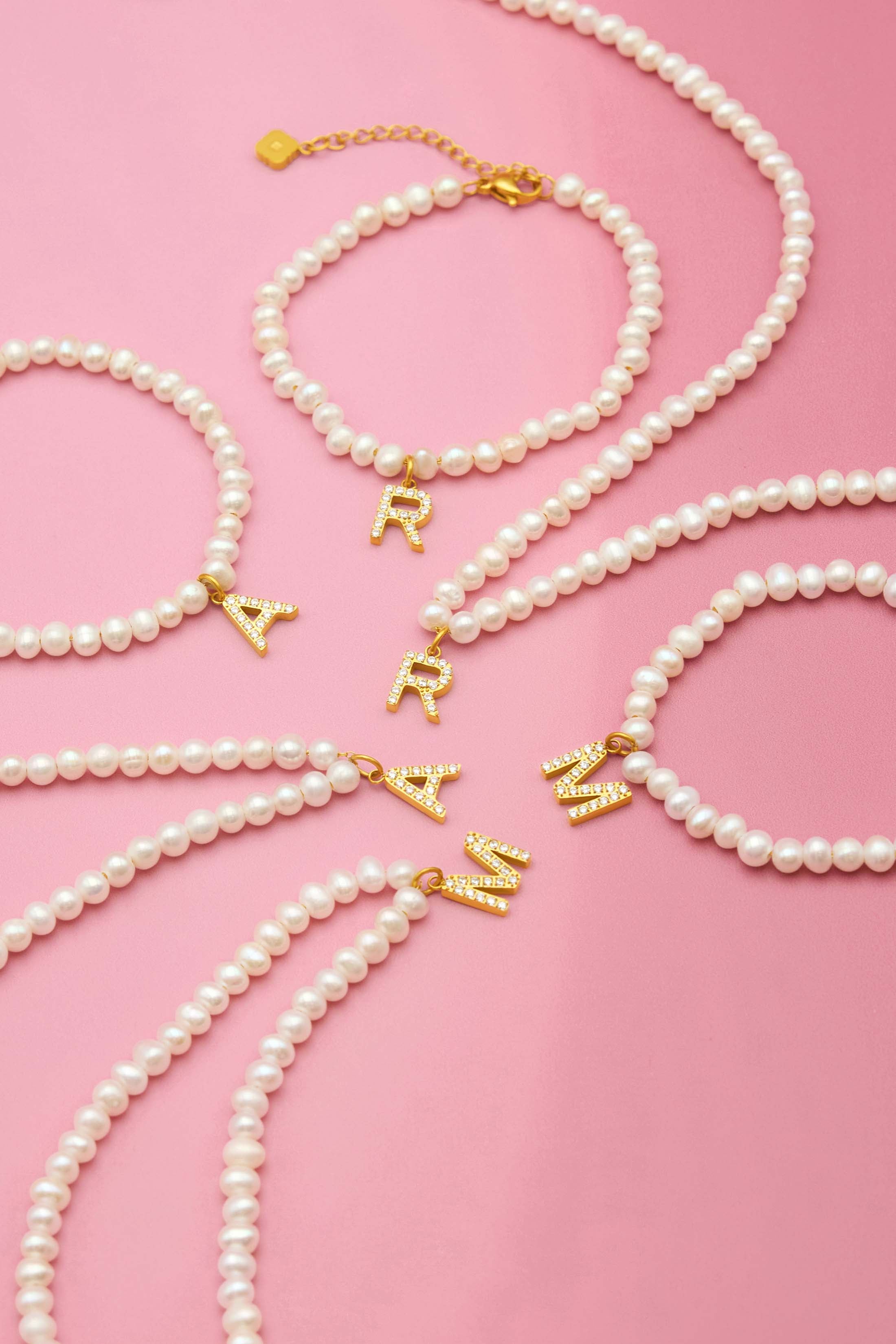 Initial Freshwater Pearl Necklace