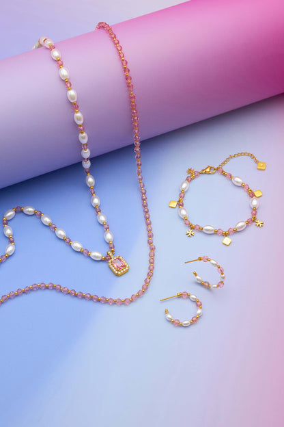 Rosalie Perla Hoops &amp; Bracelet Gift Set