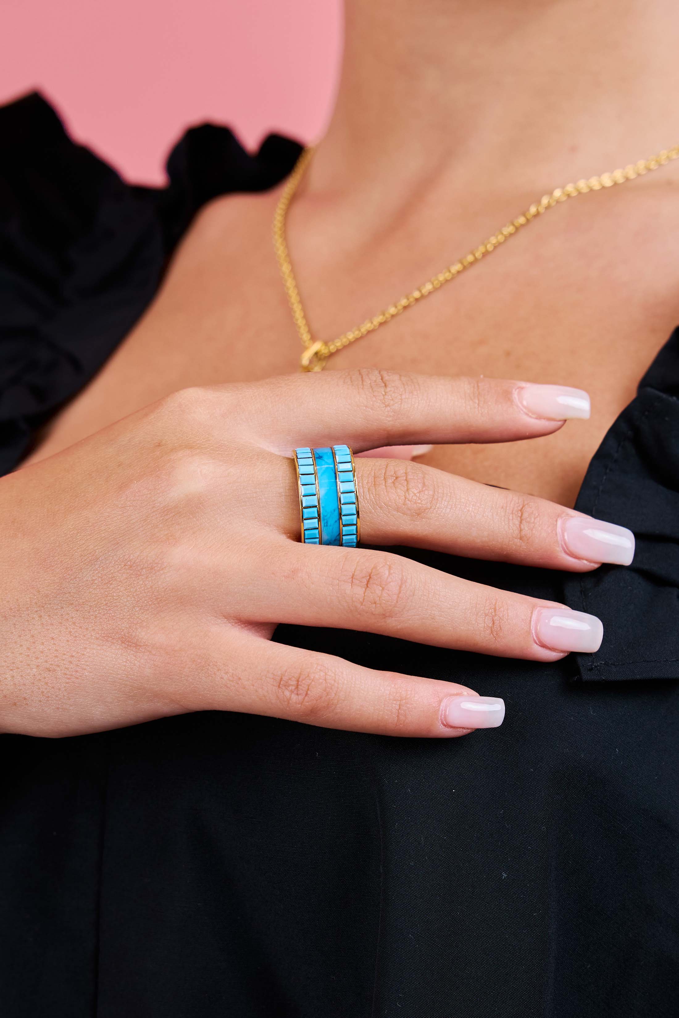 Faniello Turquoise Marble Ring
