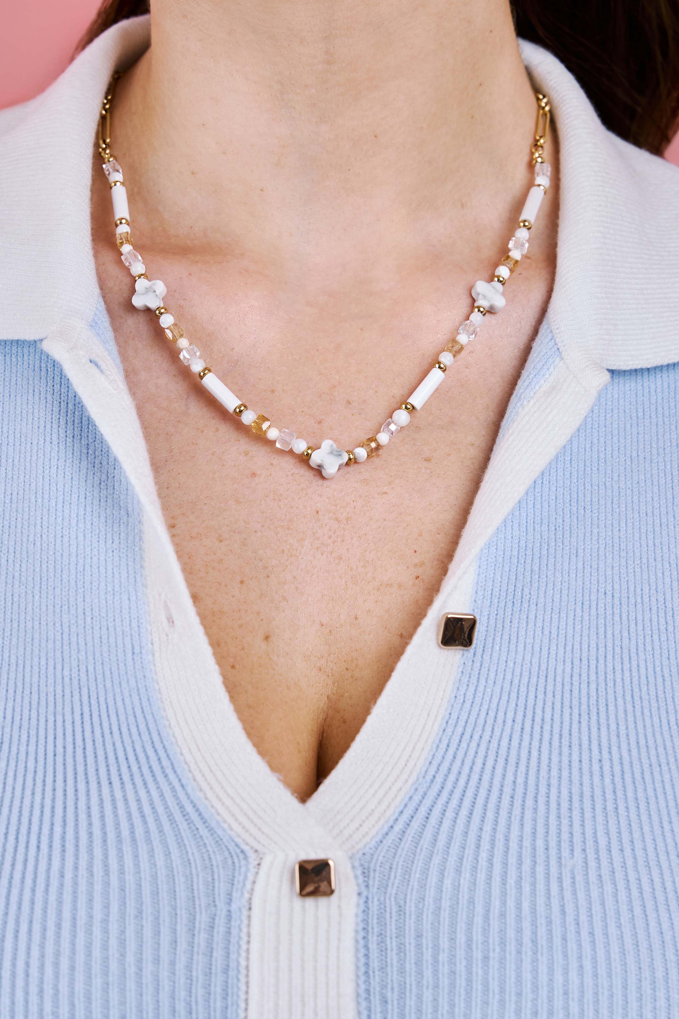 White Howlite Necklace