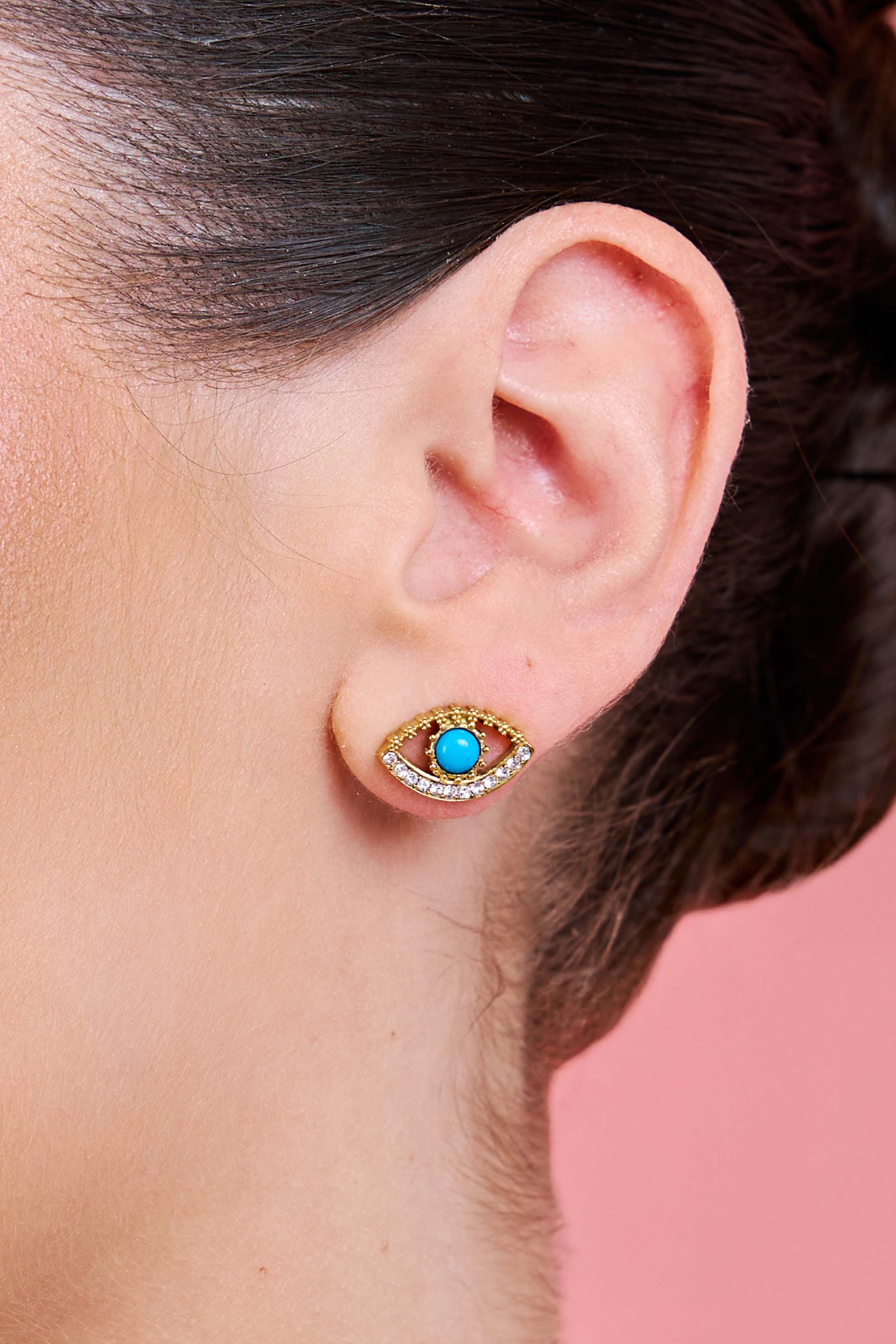 Milos Evil Eye Stud Earring Set