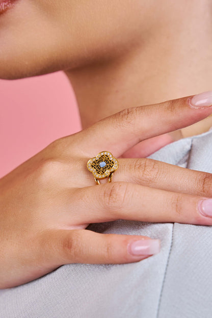 Azure Cat Eye Ring