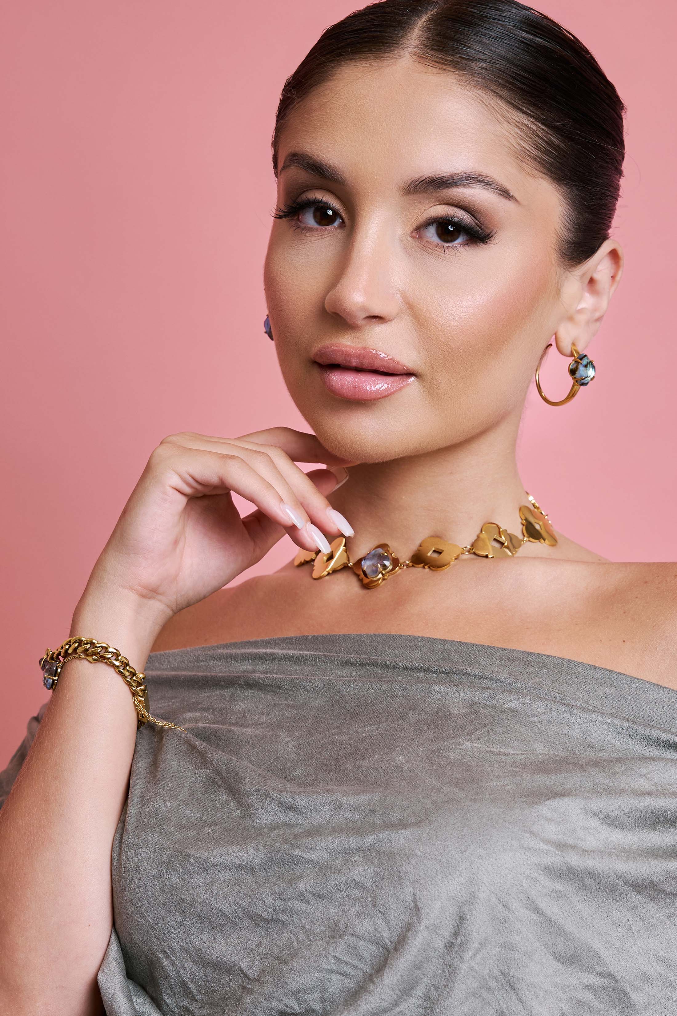 Stone Station Abalone Stone Stud Earring Set