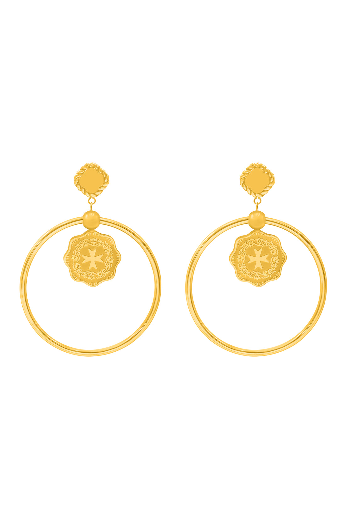 Maltese Mils Double Hoop Earring Set