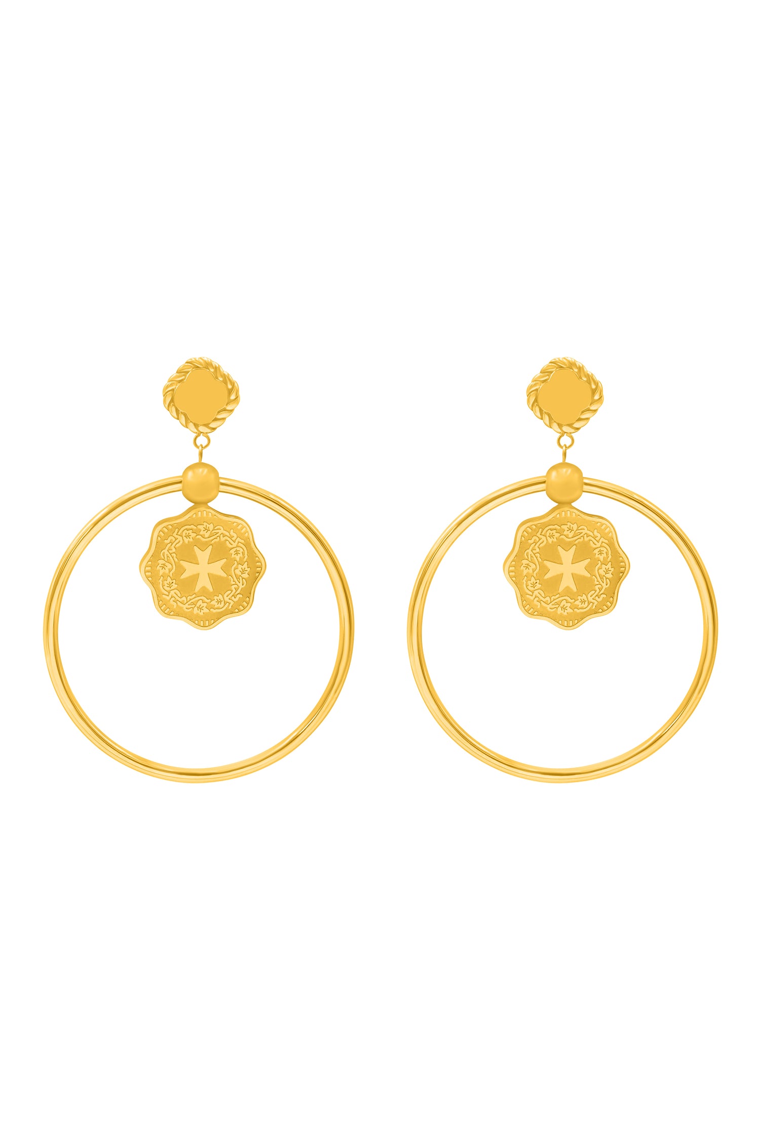 Maltese Mils Double Hoop Earring Set