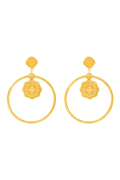 Maltese Mils Double Hoop Earring Set