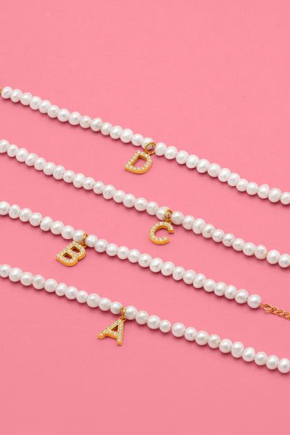 Initial Freshwater Pearl Bracelet