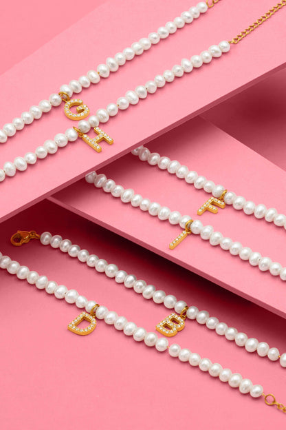 Initial Freshwater Pearl Bracelet
