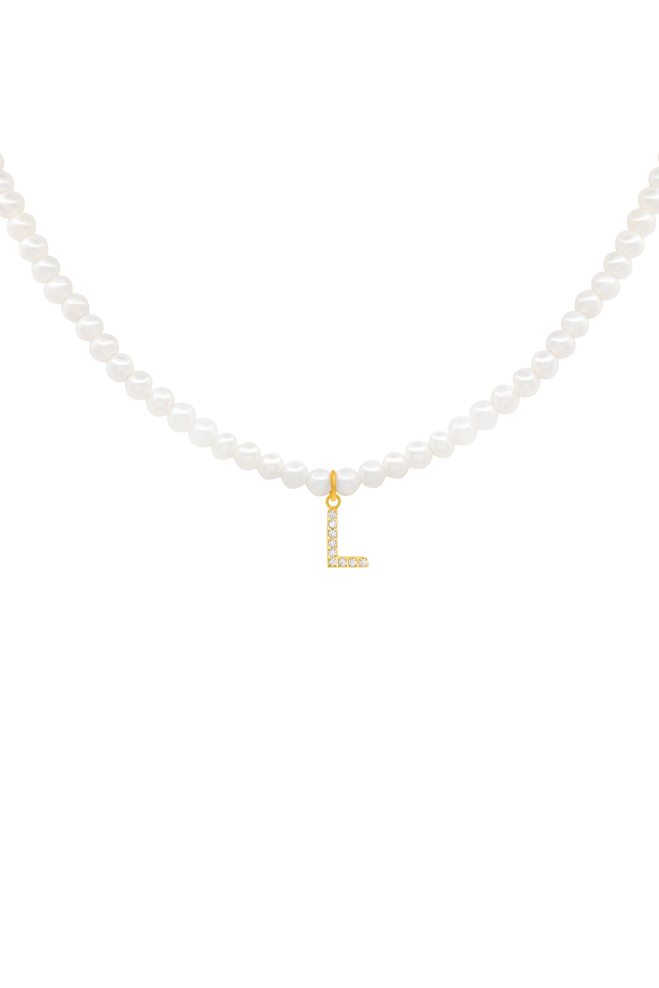 Initial Freshwater Pearl Necklace