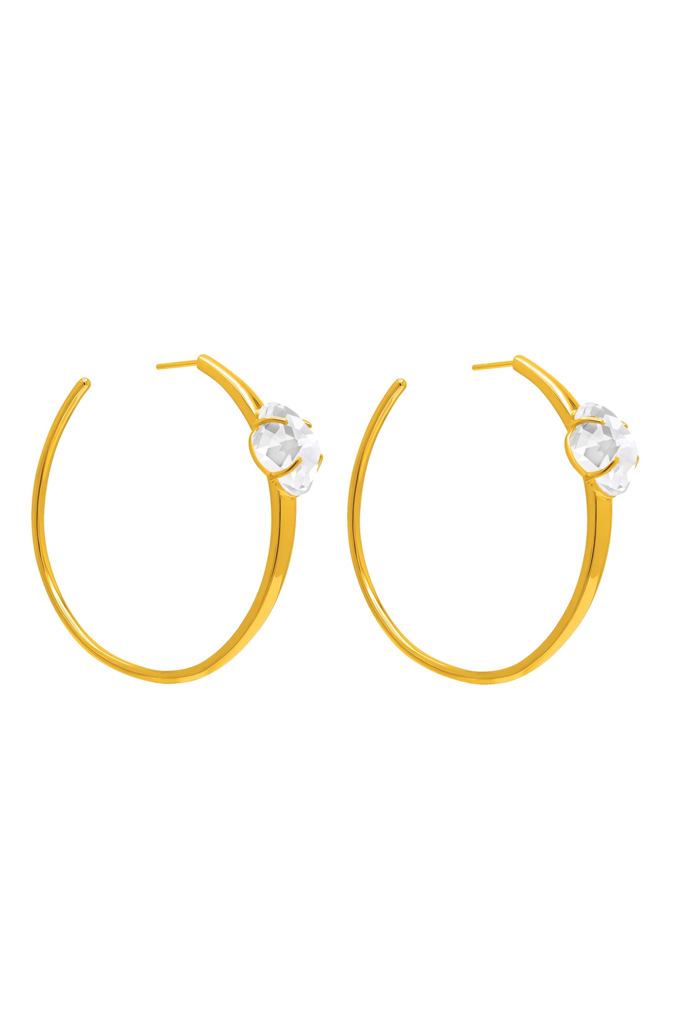 Stone Station Brillantina Stone Oversized Hoop Earring Set