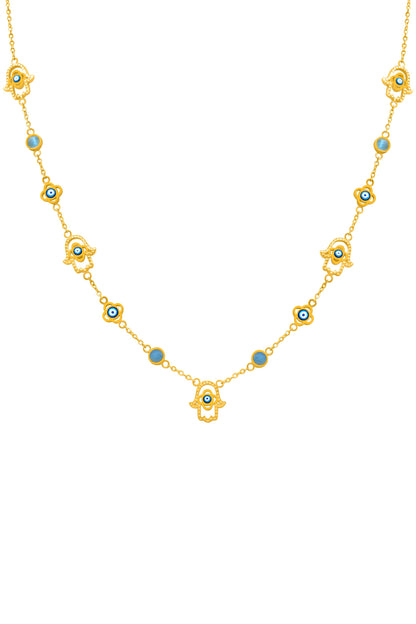 Hamsa Protection Necklace