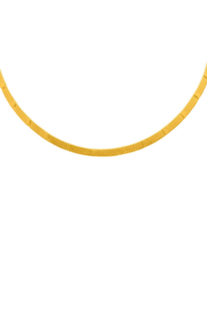 Heart Flat Snake Chain Necklace