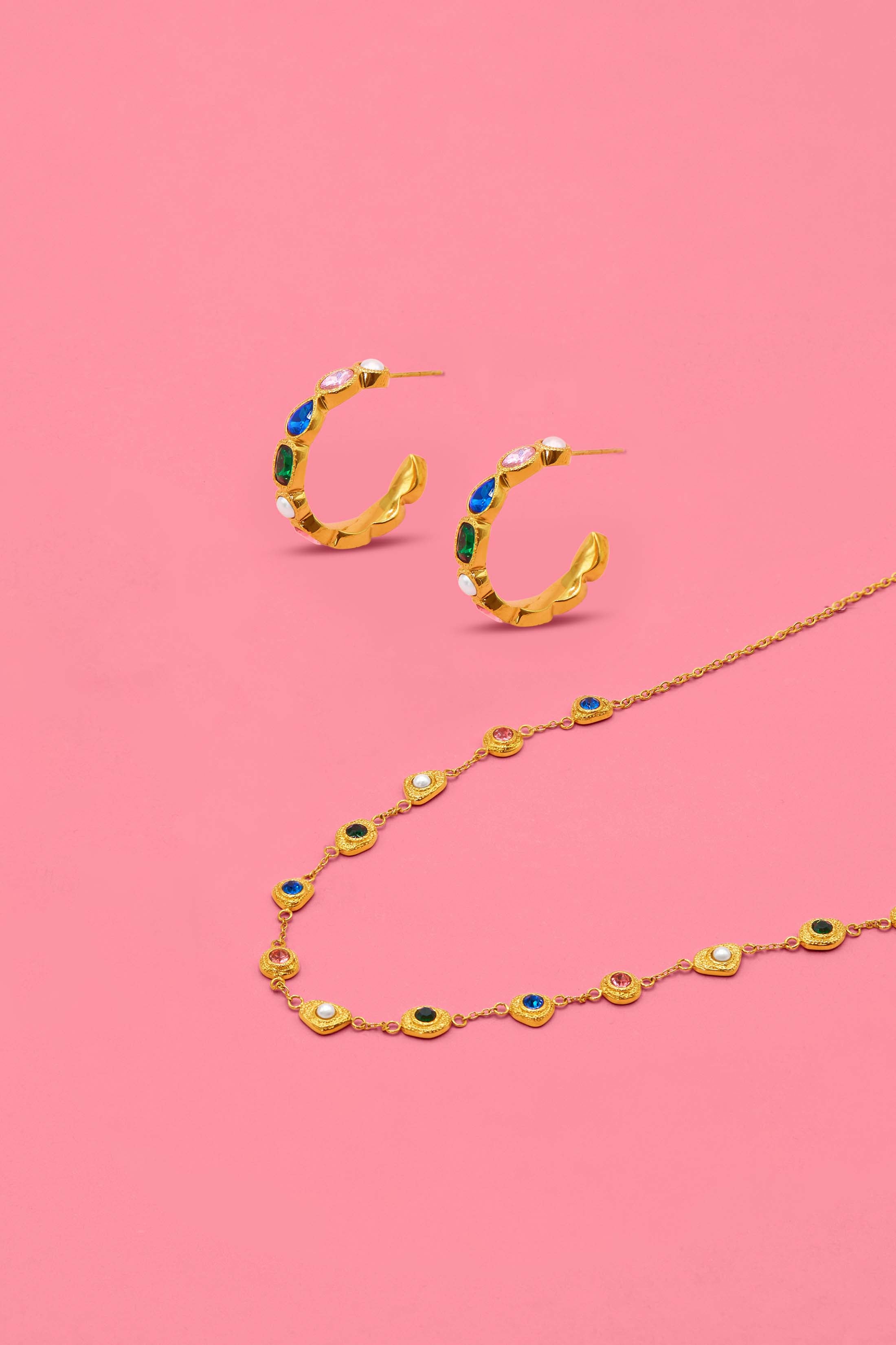 Fortress Hoop Earring Set &amp; Citadel Whisper Choker Gift Set