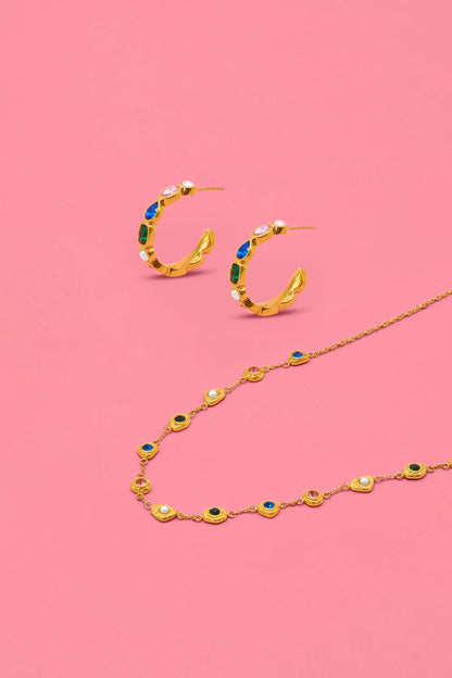 Fortress Hoop Earring Set &amp; Citadel Whisper Choker Gift Set