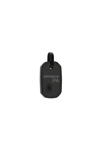 Carisma Logo Black Tag Engravable Pendant