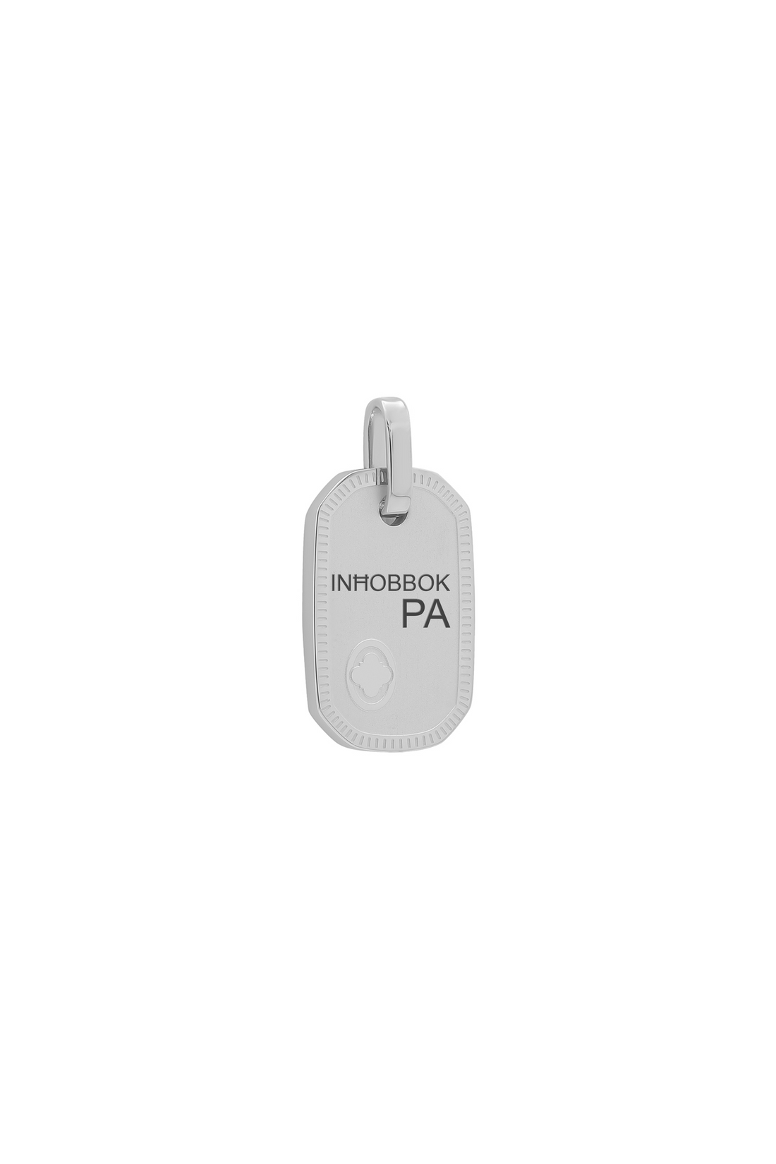 Carisma Logo Silver Tag Engravable Pendant