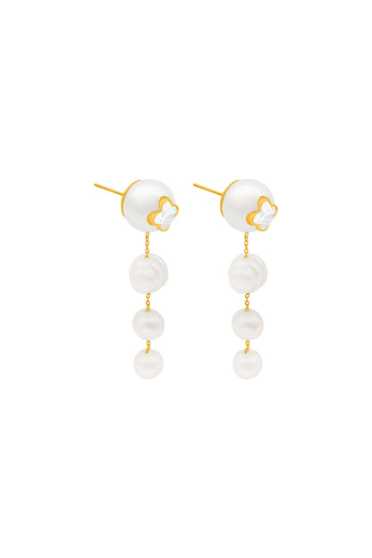 Vivienne Perla Necklace &amp; Drop Studs Gift Set