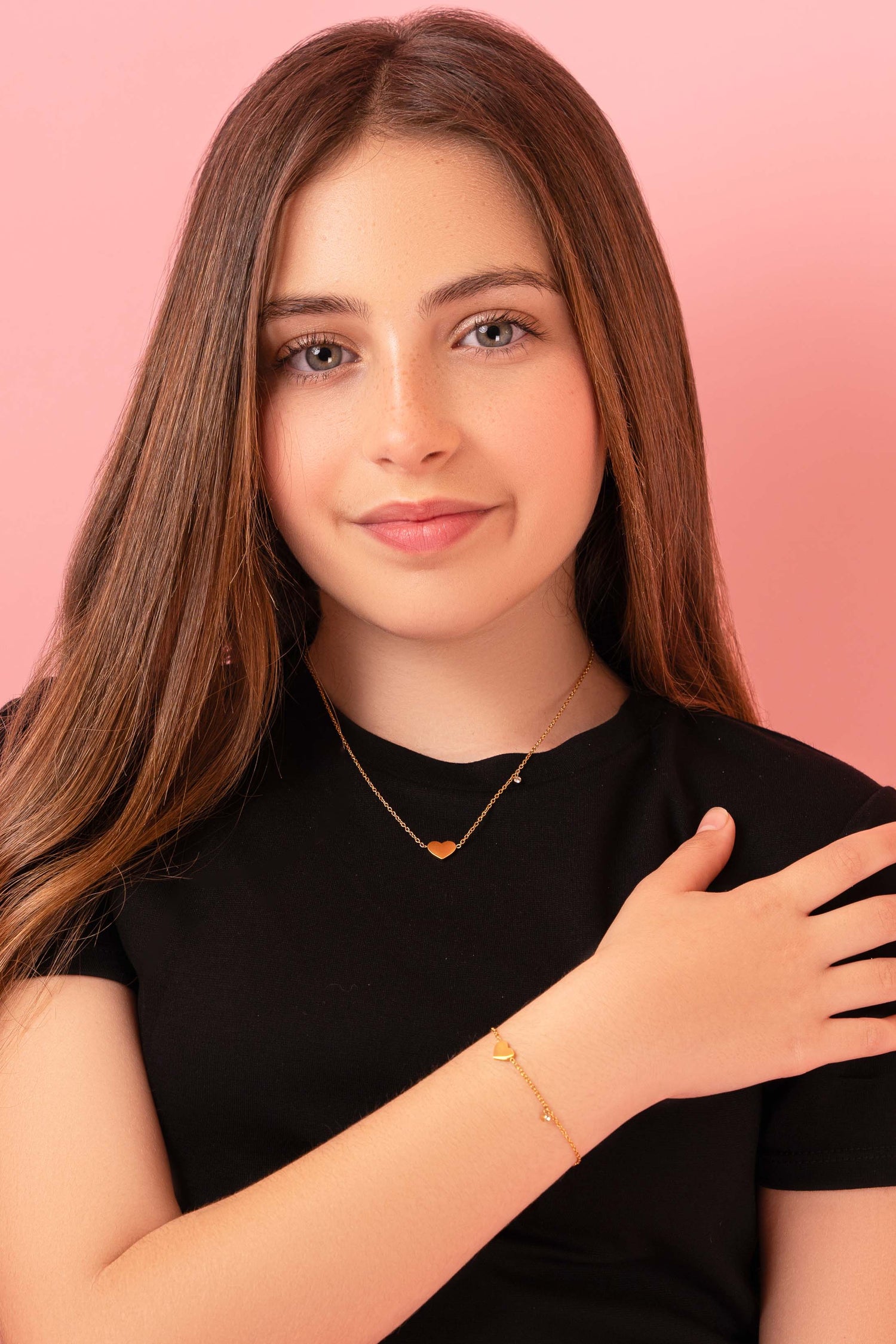 Petite Engravable Heart Gold Bracelet