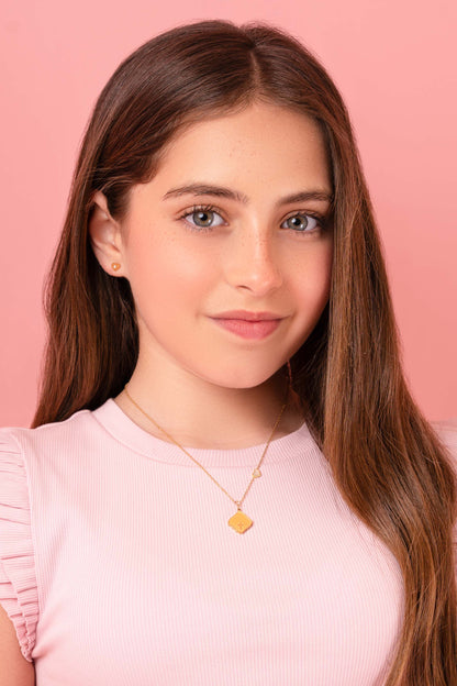 Engravable Cross Gold Necklace
