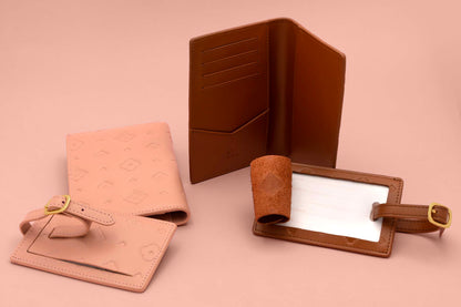 Tan Passport Cover &amp; Luggage Tag