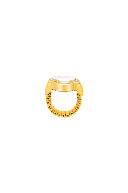 Carisma Pink Mother of Pearl Ring Watch