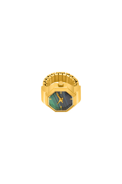 Malachite Carisma Ring Watch