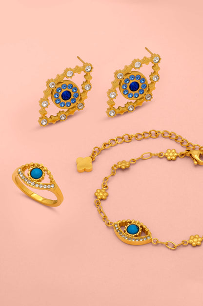 Milos Evil Eye Statement Stud Earring Set