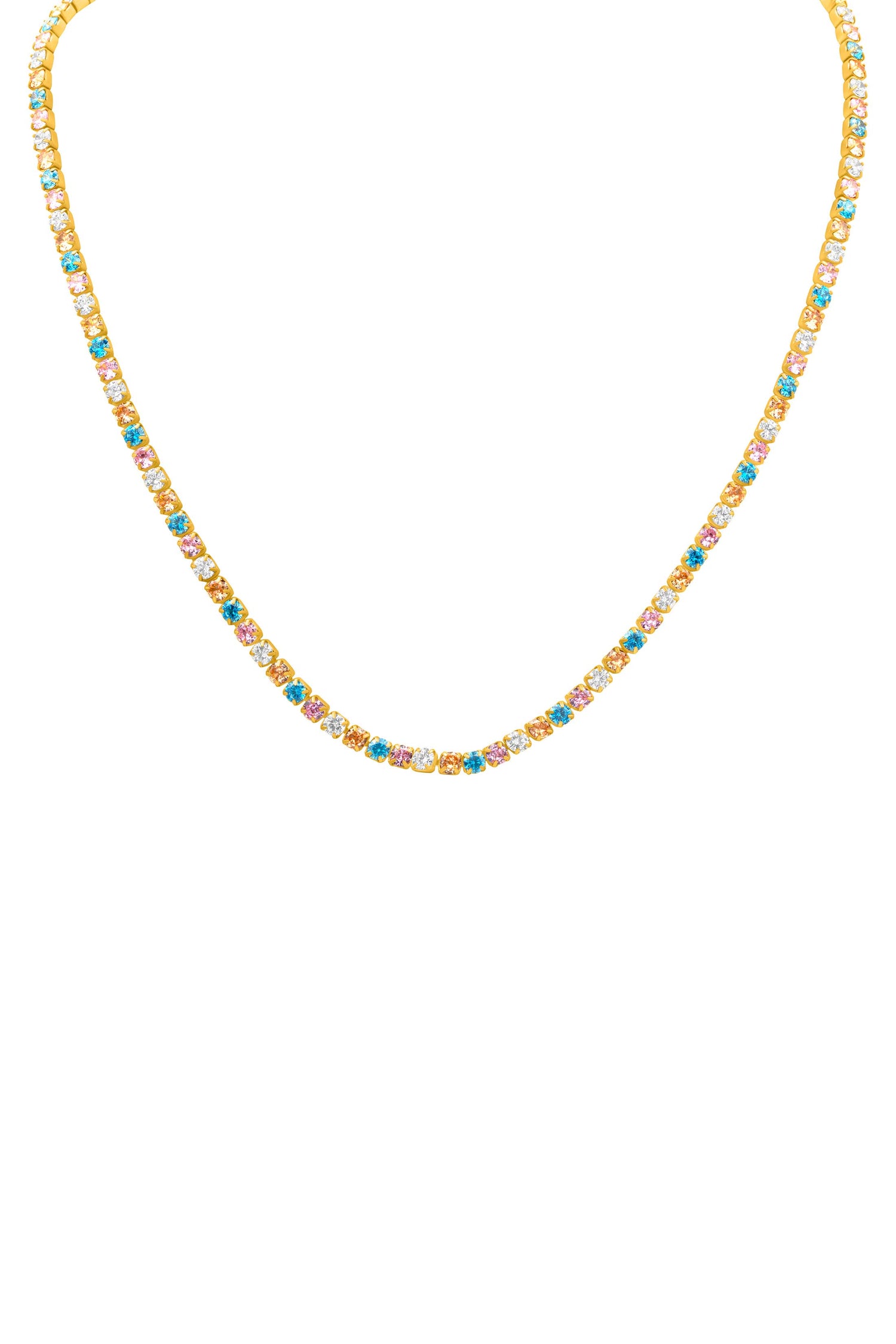 Golden Bloom Tennis Necklace