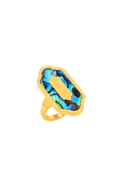 Blue Lagoon Abalone Ring &amp; Bangle Gift Set