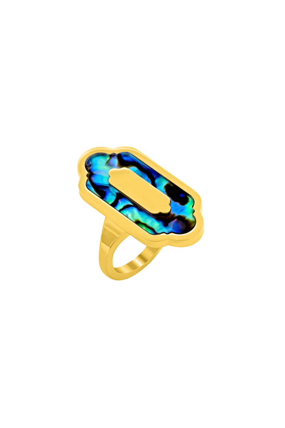Blue Lagoon Abalone Ring &amp; Bangle Gift Set