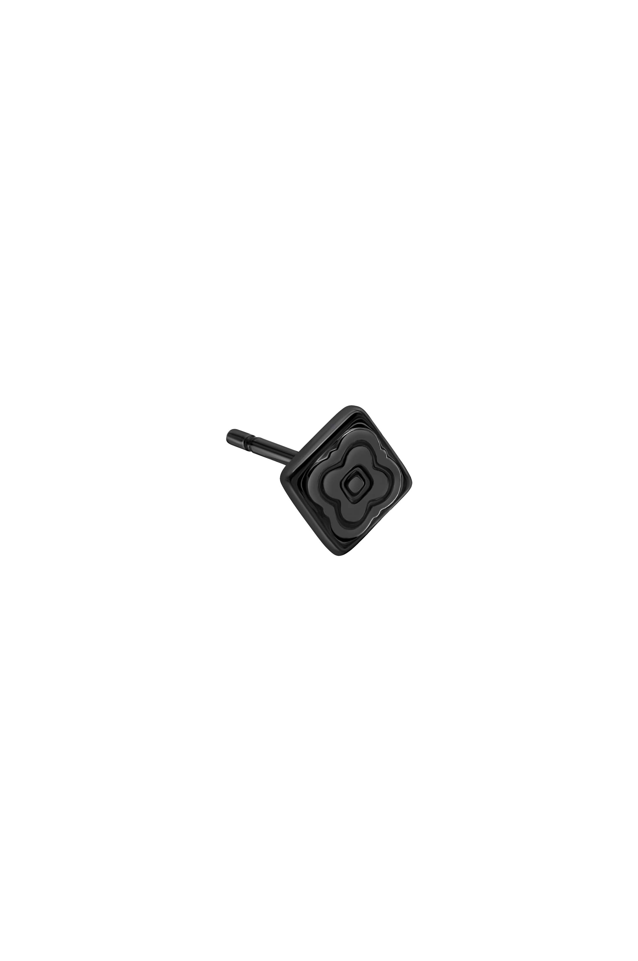 Black Carisma Logo Stud Earring