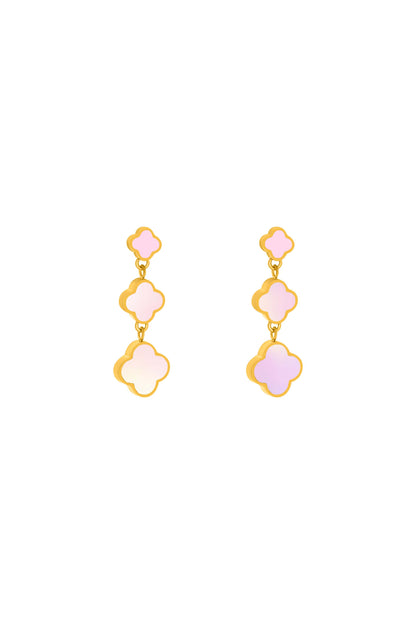 Sofia Pink Drop Stud Earring Set