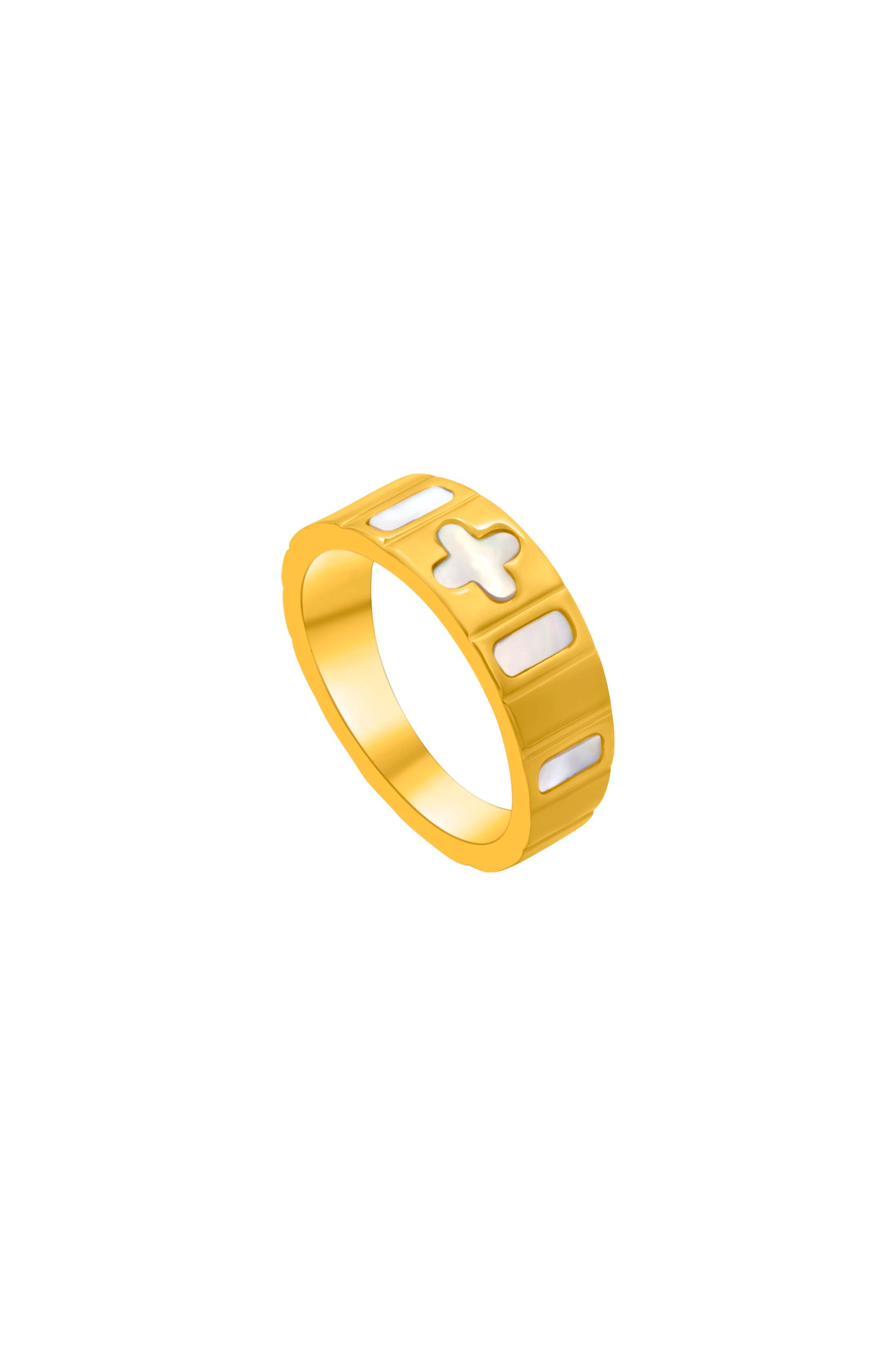 Madre Perla Cross Ring