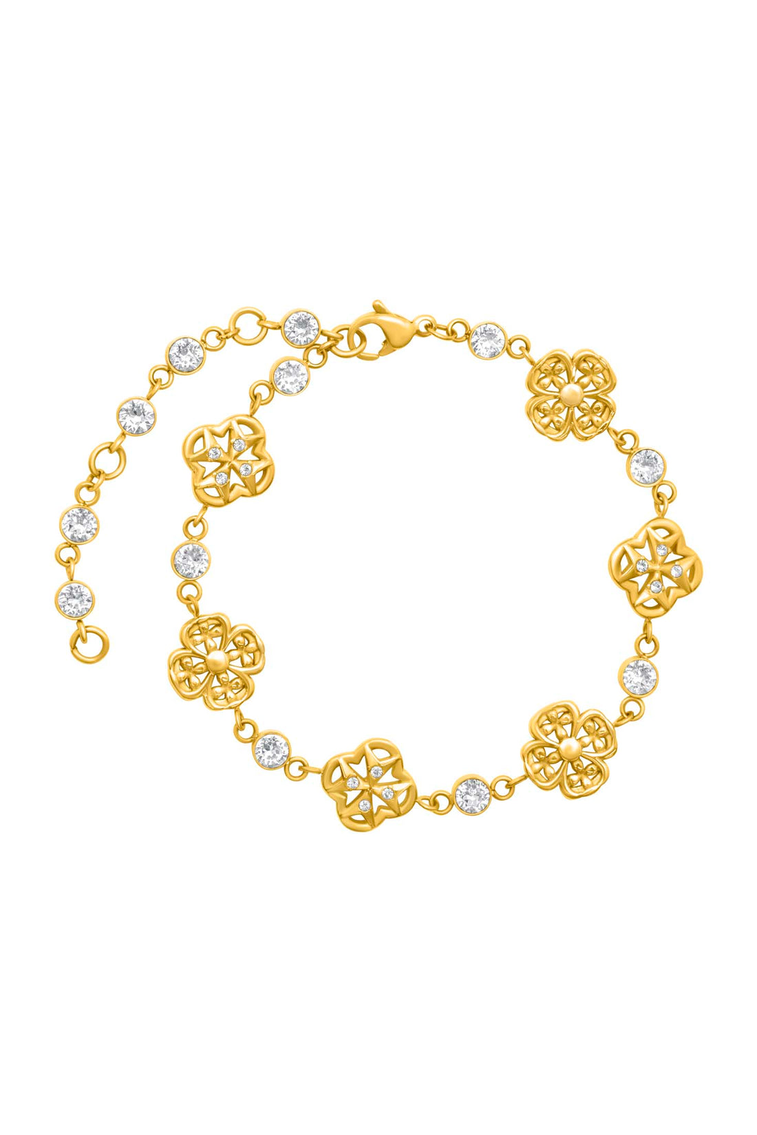 Maltese Cross Crystal Bracelet