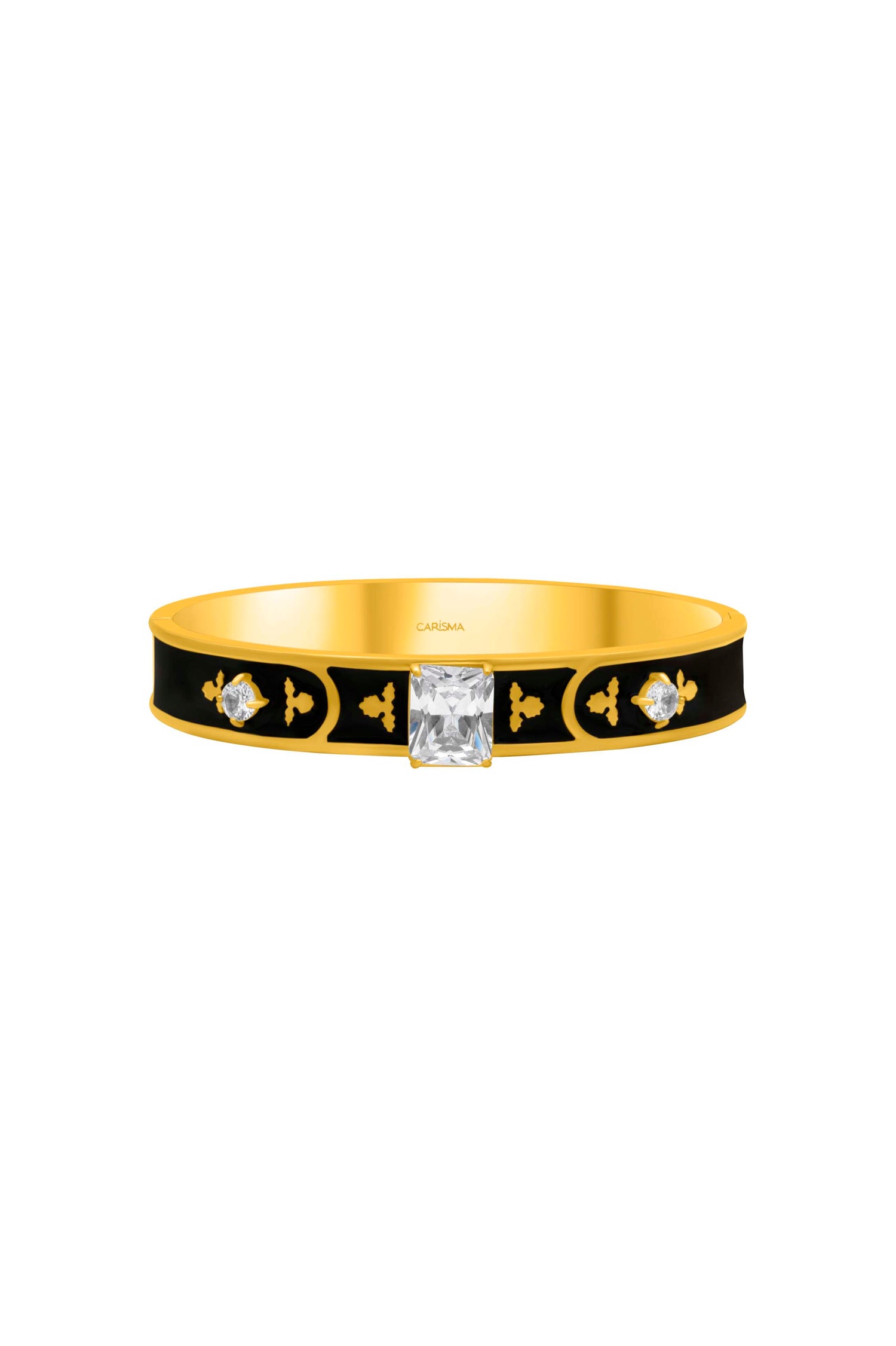 Royal Tile Black Enamel Bangle