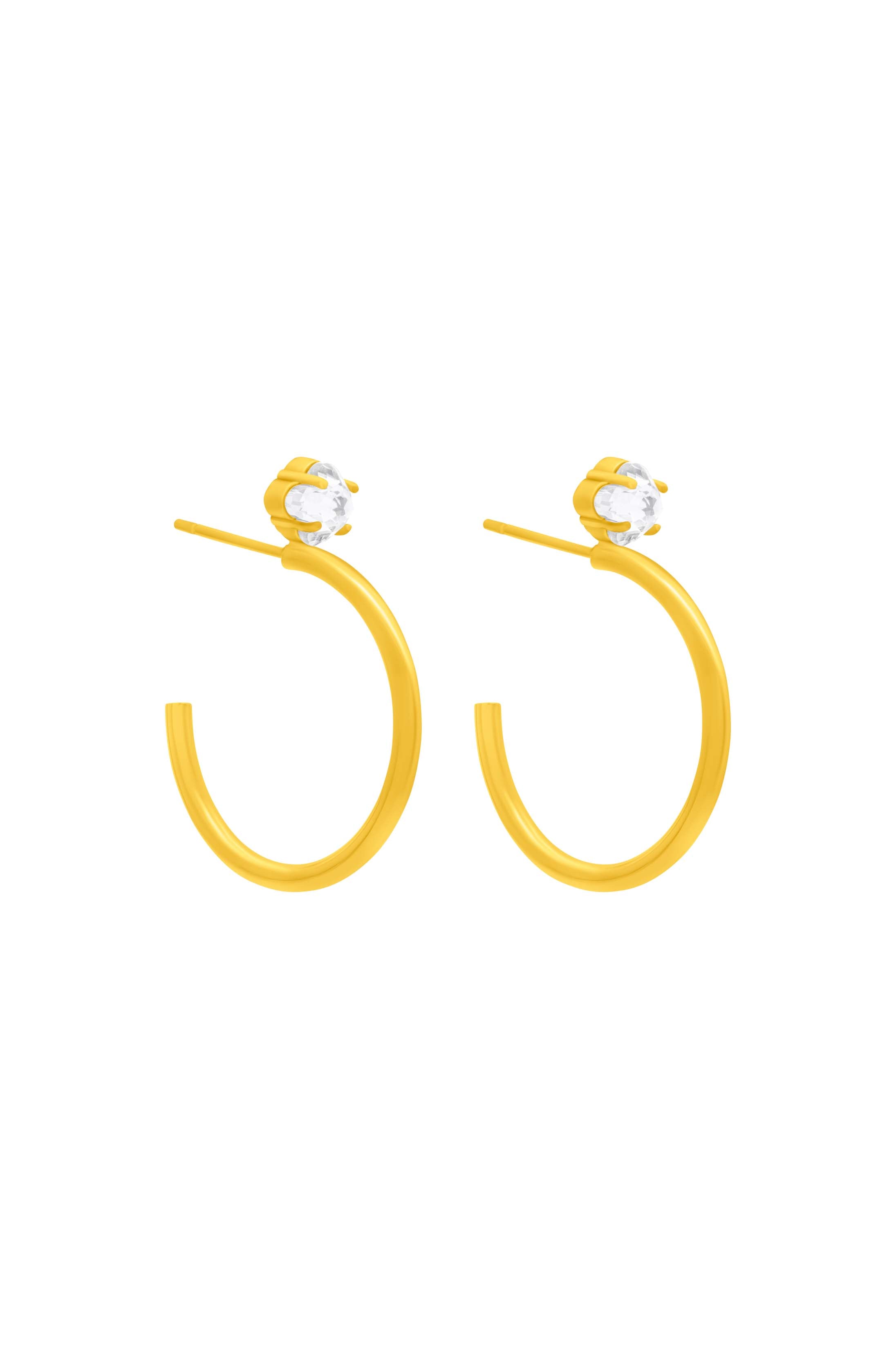 Brillantina Open Petite Hoop Stud Earring Set