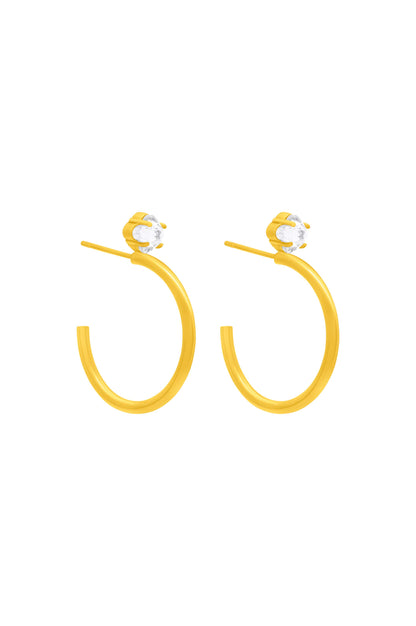 Brillantina Open Petite Hoop Stud Earring Set
