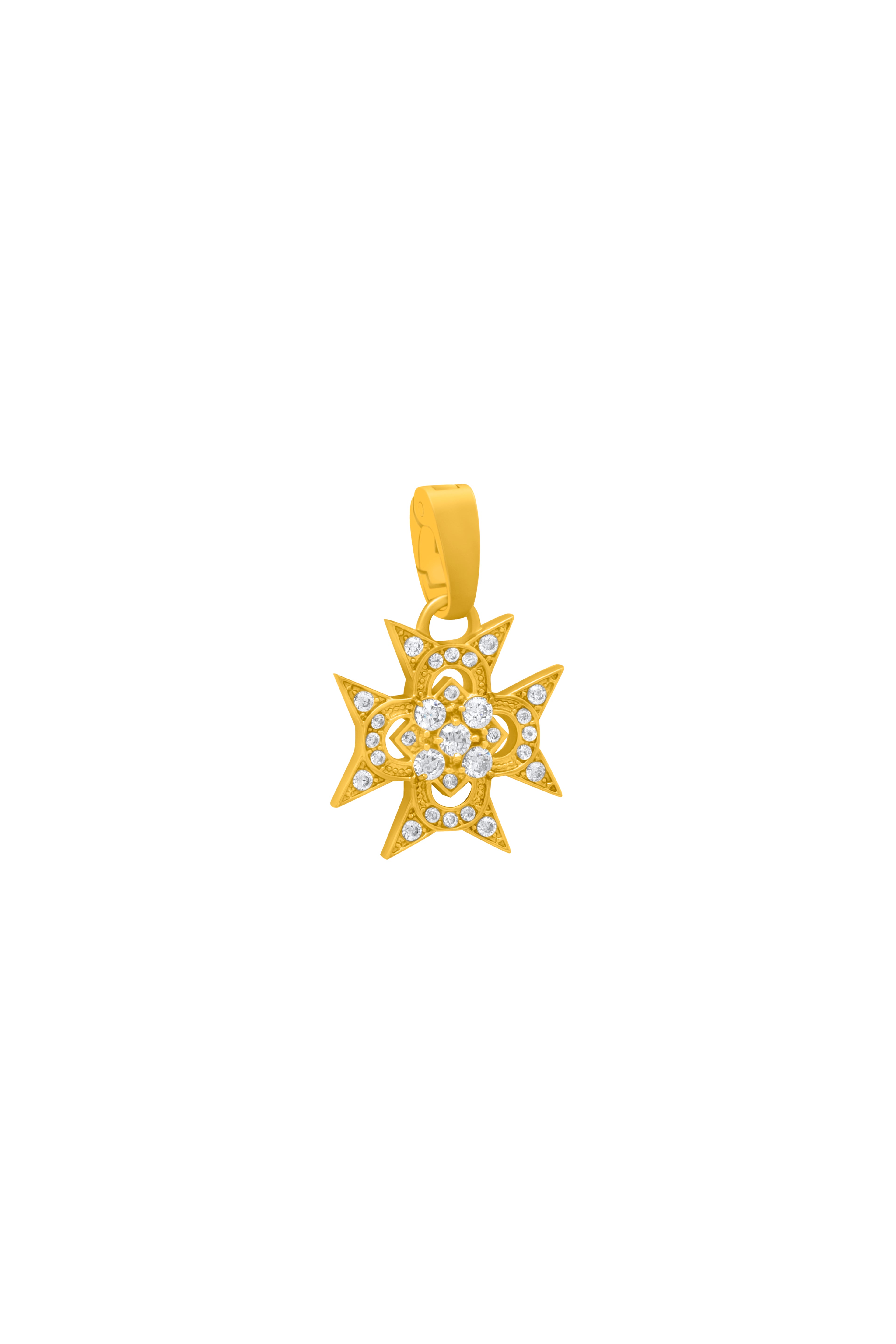 Crystal Maltese Cross Pendant