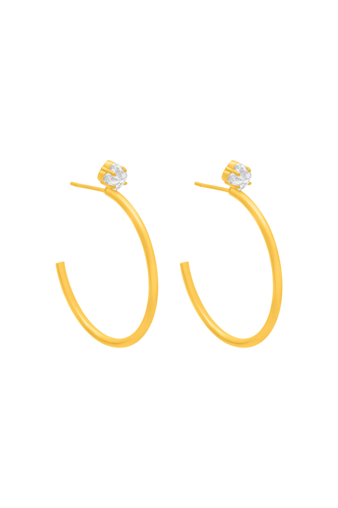 Brillantina Open Medium Hoop Stud Earring Set