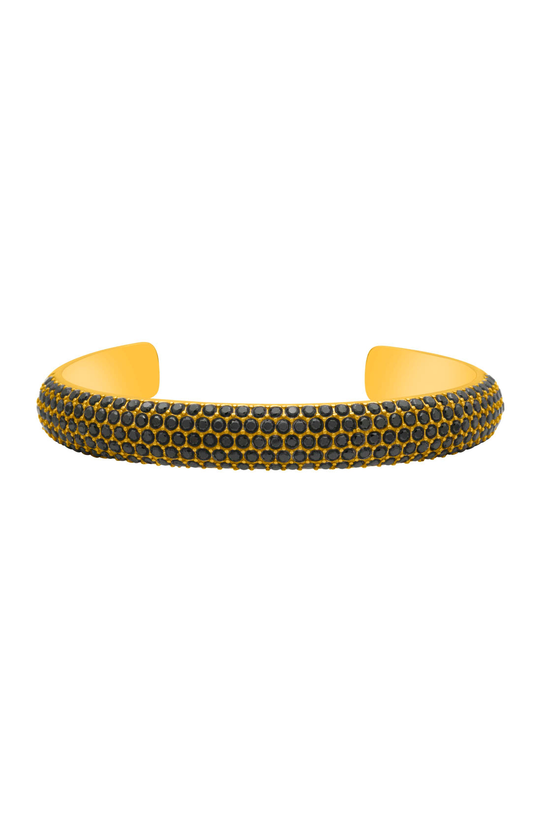 Black Pavé Patterned Bangle