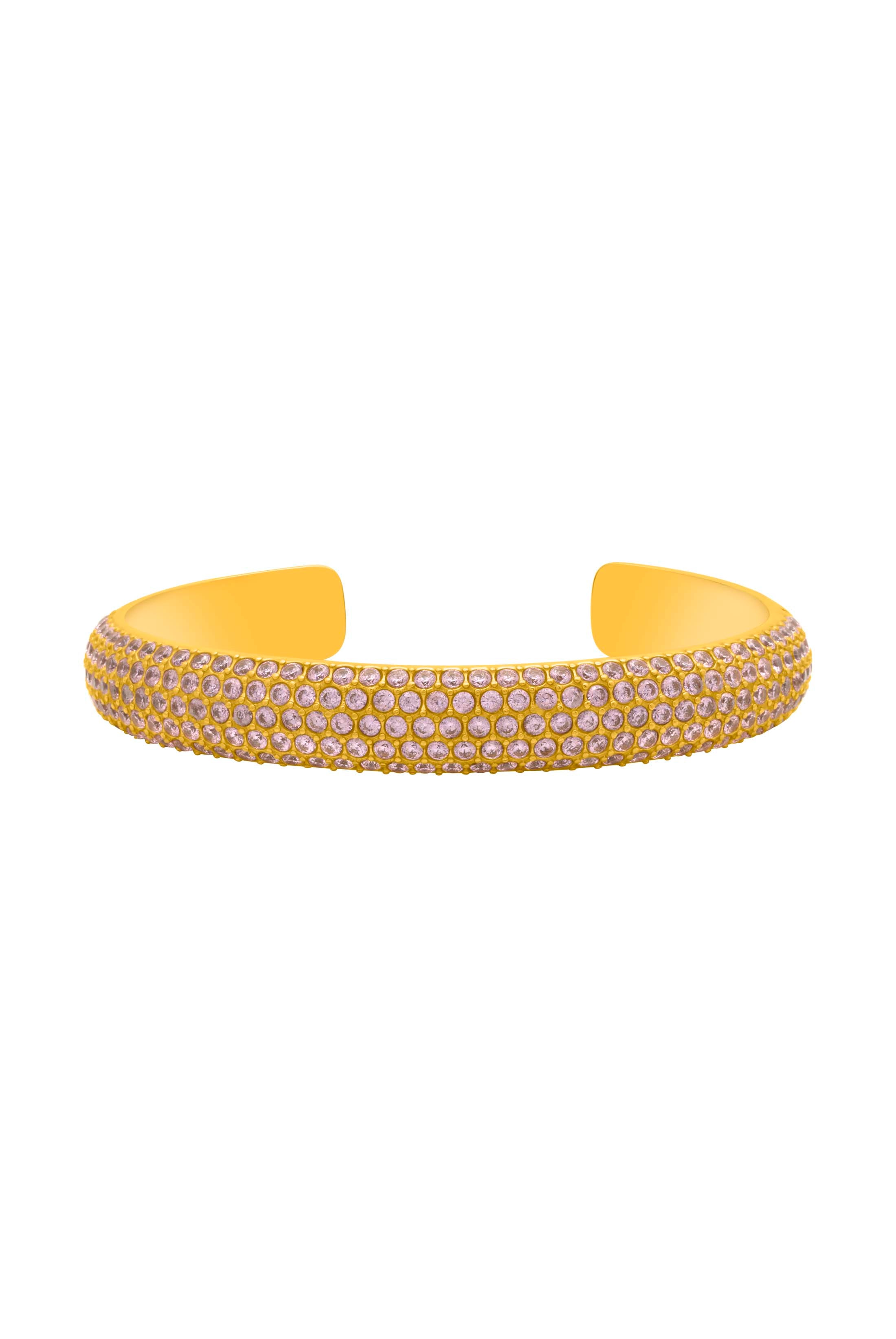 Blush Pavé Patterned Bangle