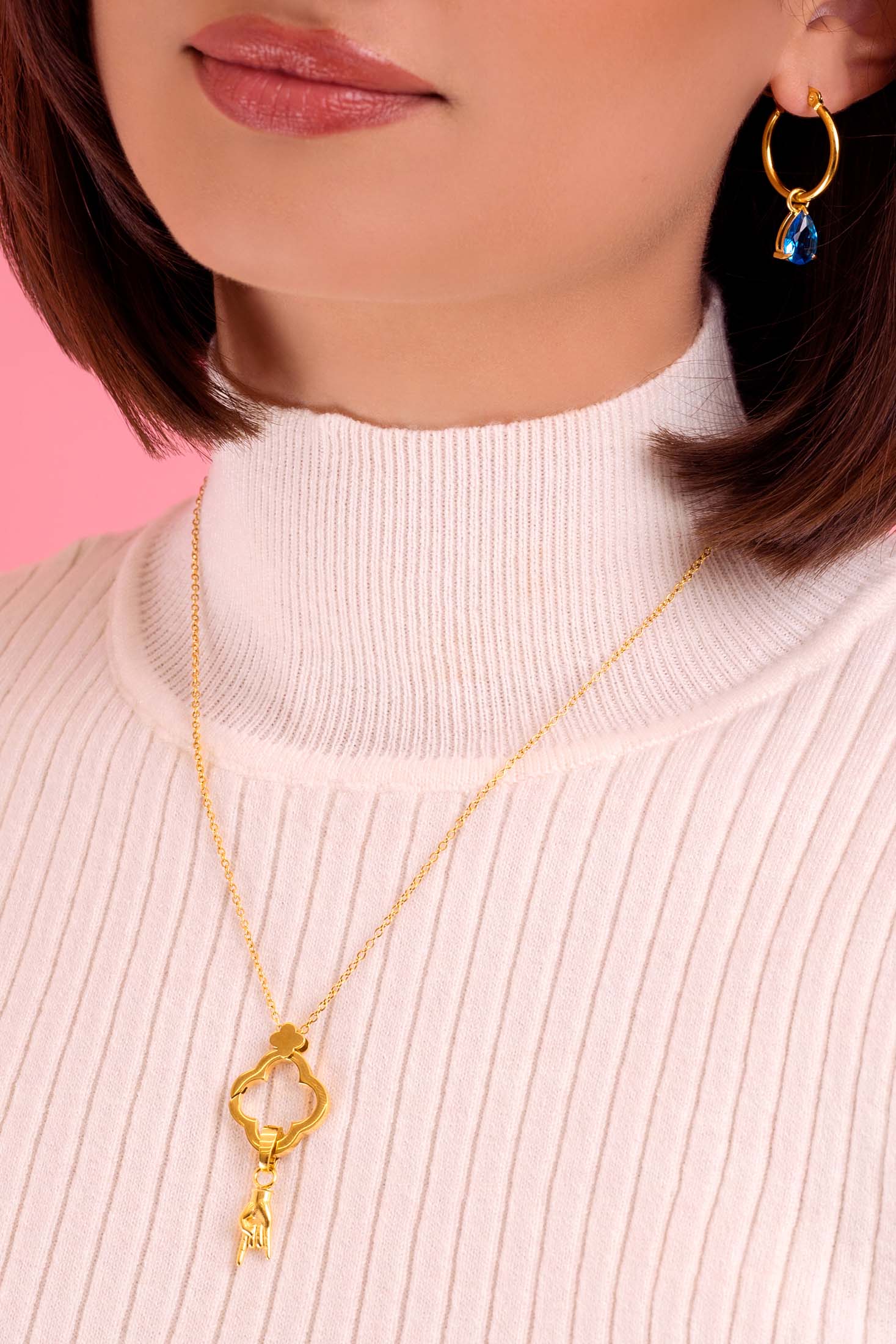Horned Hand Charm Pendant