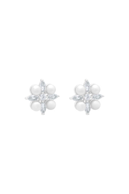 Crystal Perla Bridal Stud Earring Set