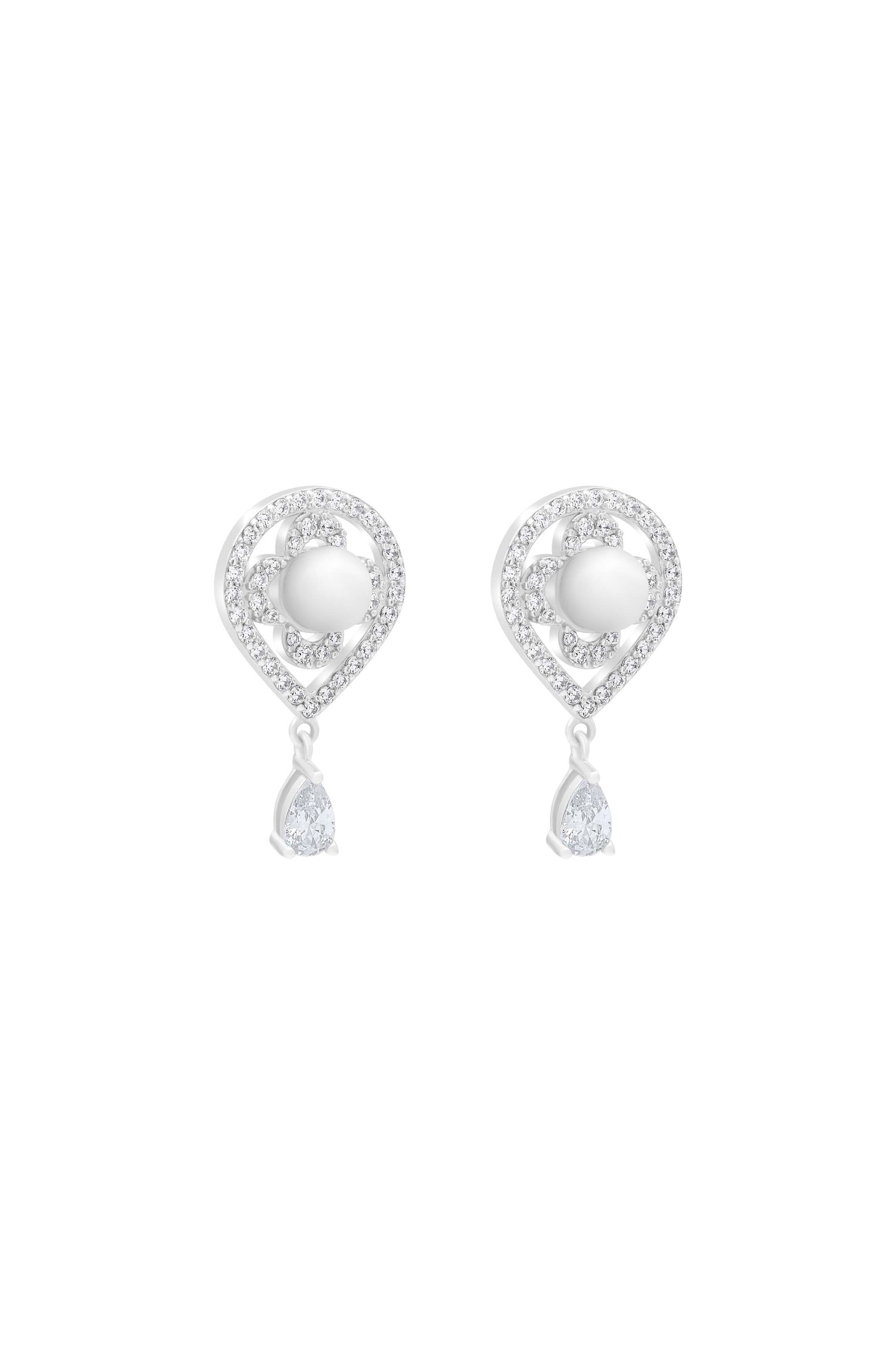 Crystal Perla Teardrop Earring Set