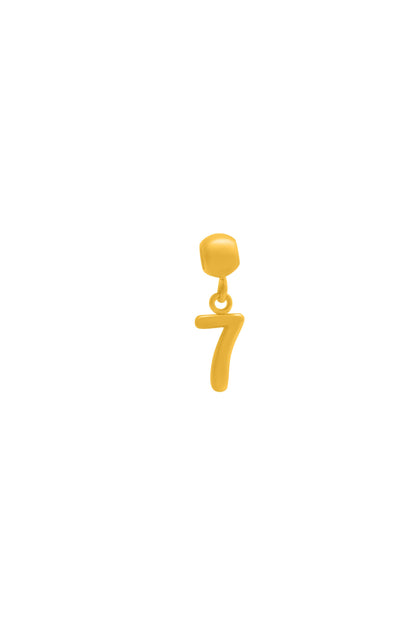 Number Toggle Charm Pendant