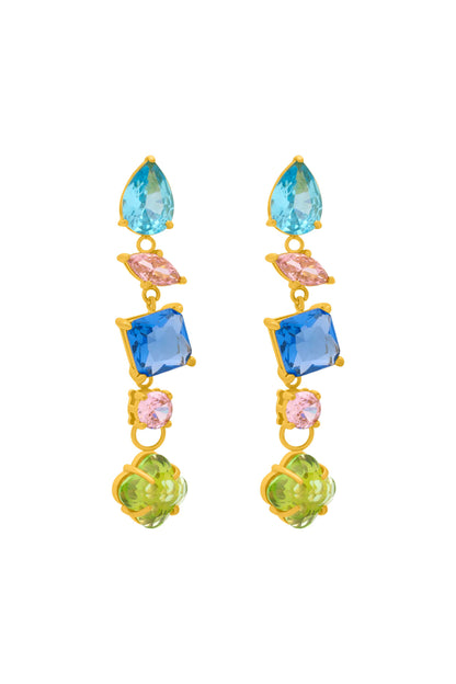 Sinfonija Ġawhar Drop Stud Earring Set