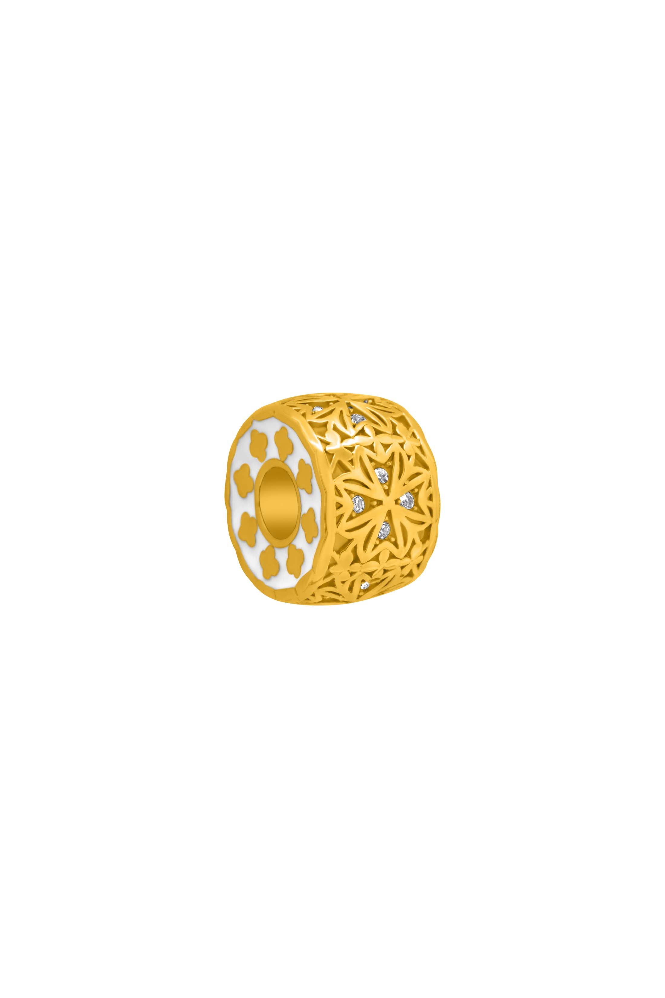 Maltese Cross Crystal Token Charm