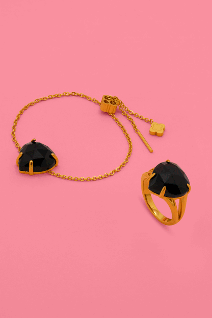 Stone Station Qalbi Ring &amp; Bracelet Gift Set