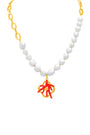 Faraglioni's Coral Reef Freshwater Pearl Statement Necklace